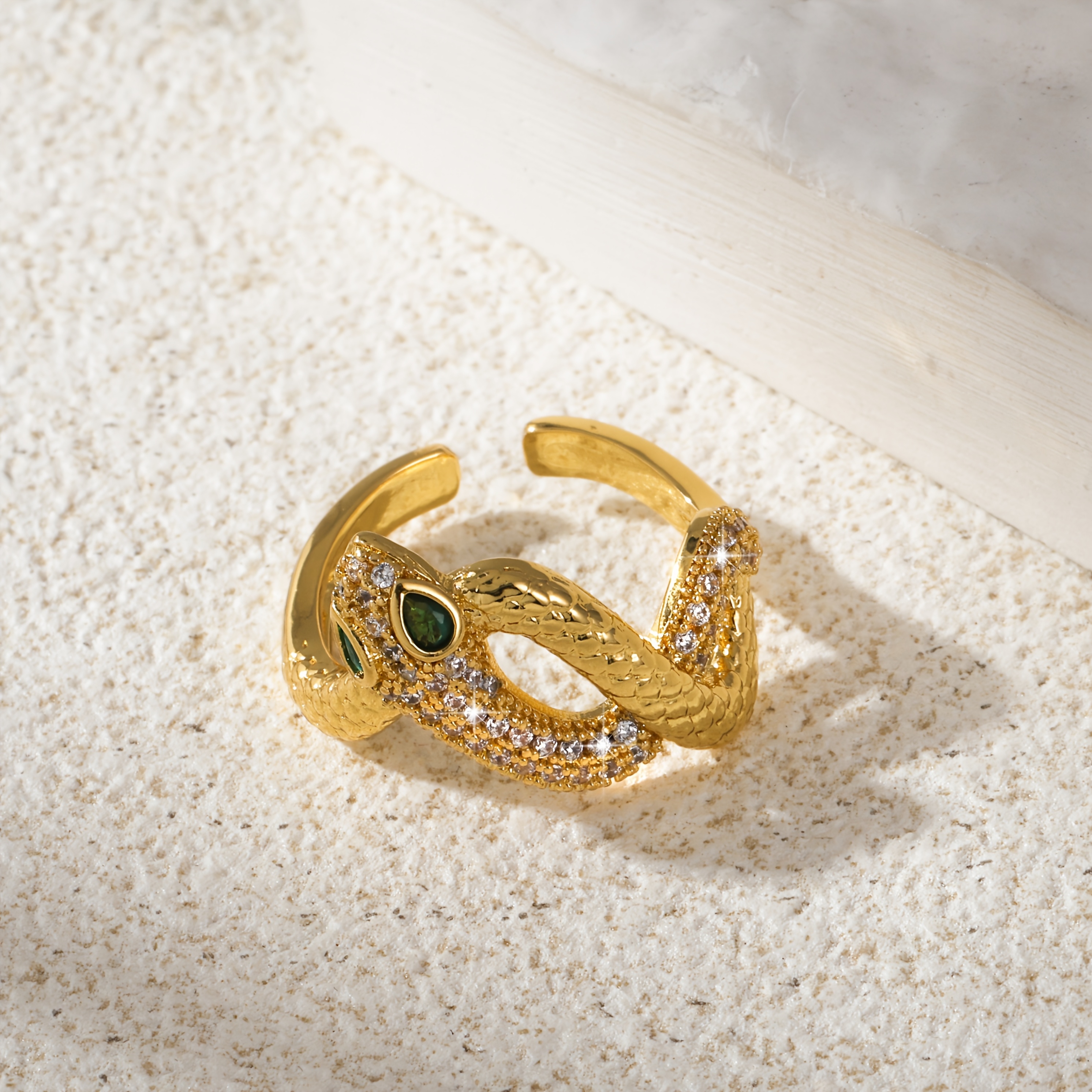 Women's Retro Court Snake Bracelet and Ring Set